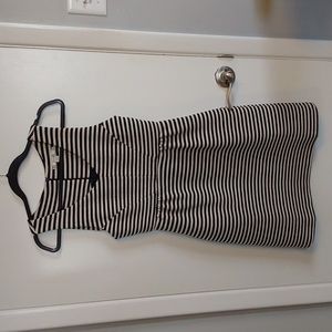 Boden Ivory Navy Striped Sleeveless Ponte Dress Size 6P